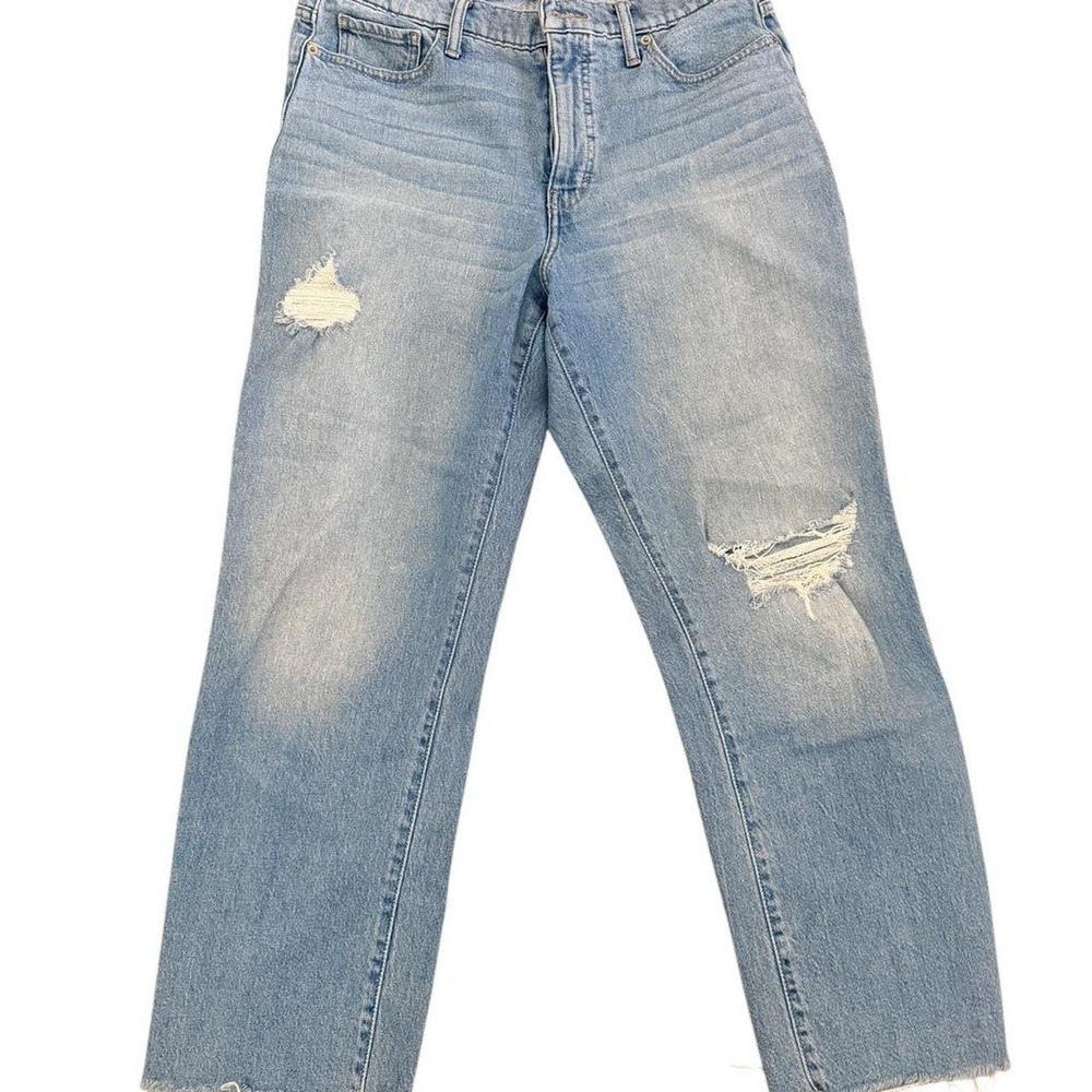 Lucky Brand blue denim jeans with distressed details